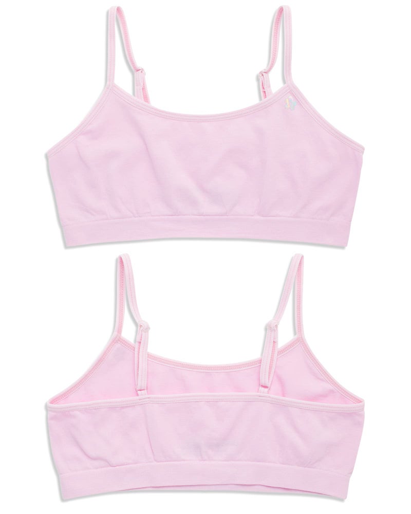Limited Too Girls Training Bra - 6 Pack Sports Bra for Girls with Adjustable Straps, Size 10-12, Almond/Pink Pearl - Image 4